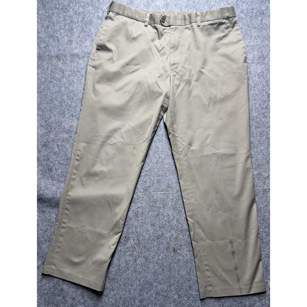 Perry Ellis Portfolio Men's Slim-Fit Stretch Golf Pants Aluminum Tan 40x32 NWT
